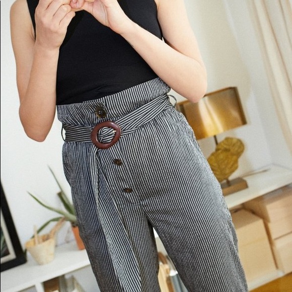 Nanushka Natchez paper bag pants in medium - Picture 8 of 15